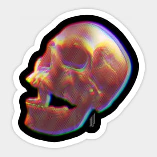 GlitchSkull cmyk Sticker